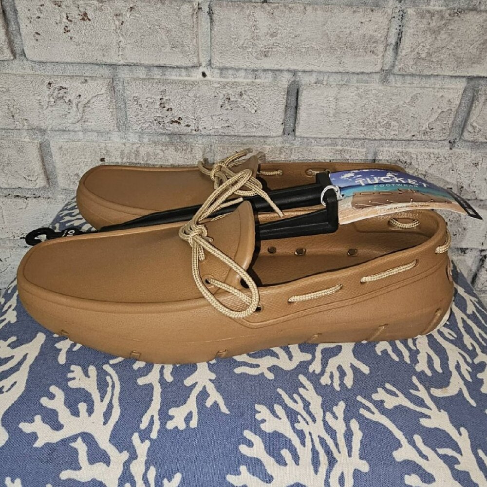 Tucket Cognac & Vanilla Deck Shoe | Waterproof | Water shoe New W/T | Mens 10